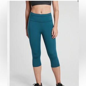 Athleta Cropped Leggings Teal Size Small